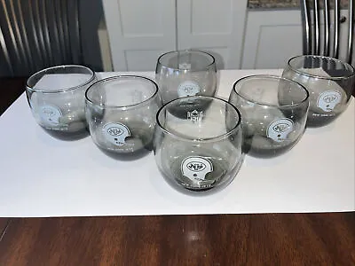 6 Vintage New York Jets NFL Smoked Glass Whiskey Tumblers Rocks Glasses • $18.99