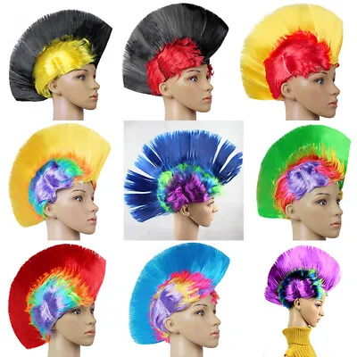 Mohawk Hair Wig Mohican Punk Rock Fancy Dress Cosplay Party Costume Stag Hen Do • £7.03