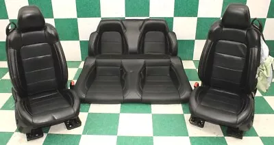 *-BAG* 20' MUSTANG Vert Black Leather Power Heat Cool Buckets Backseat Seats Set • $1614.99