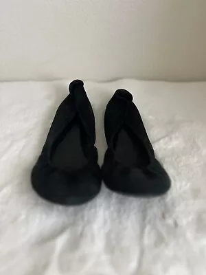 J Crew Womens Black Suede Leather Ballet Flats Size 8.5 • $35