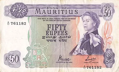 Mauritius 50 Rupees 1967 • $7.50