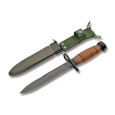 12  BAYONET M1 Carbine WWII SURVIVAL Knife +Scabbard AR Wire Cutter 9 14 15  16  • $39.88