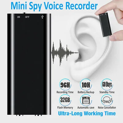 Mini Spy Hidden Audio Recorder Voice Activated Office Listening Device 32GB • $15.97