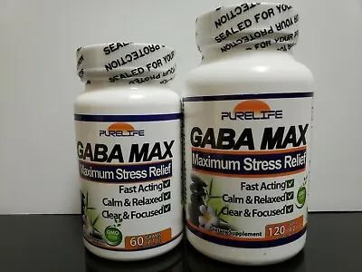 CHOOSE ONE: Purelife GABA MAX Maximum Stress Relief 60 OR 120 Grams • $58.95