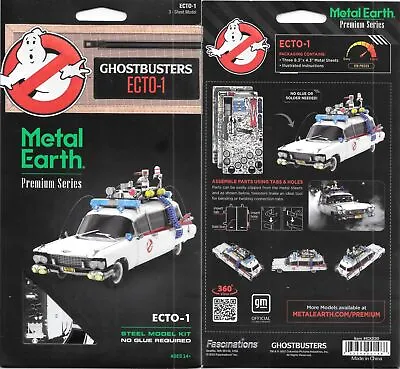 Ghostbusters Original Movie ECTO-1 Car Metal Earth Laser Cut Model Kit SEALED • £30.87