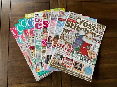 Lot Of 9 Cross Stitch Crazy Cross Stitcher AND The World Of Cross Stitching • $44.45