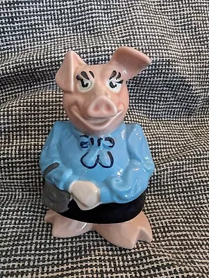 Vintage Nat West Bank Pig Money Box 'Lady Hilary' Wade Pottery With Stopper • £5.50