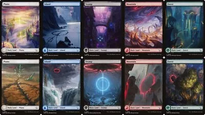 MTG Magic -March Of The Machines Full Art Land - 10 Card Land Set • $6.95