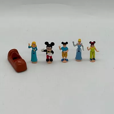 Polly Pocket Disney Magic Kingdom Castle Figures X5 + Log Vintage Bluebird Toy • $60