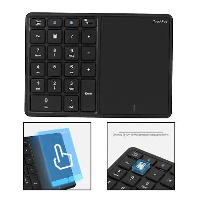 Wireless Numeric Keypad 2.4 GHz Bluetooth Type C With Touchpad For Tablet PC • £30