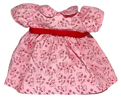 Peanuts Snoopy Sister Belle Pink Dress Red Bow United Feature Syndicate 1958 VTG • $14.99