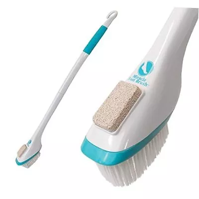 TOE094 Miracle Foot Brush With Pumice Stone White 30 Inch 2.5 Foot (Pack Of  • $38.70