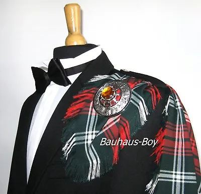 Fly Plaid Tartan Prince Of Wales Fringed Kilt Made In Scotland Mens Formal Wear • £44.99
