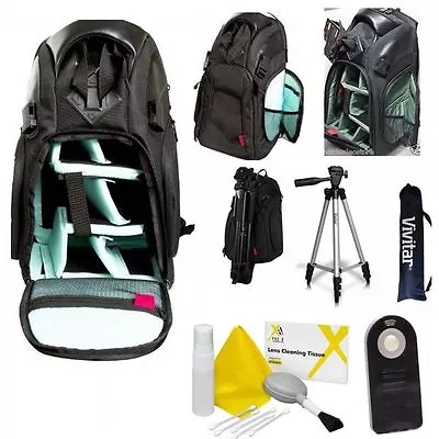  50  Pro Tripod + Large Backpack Case + Remote For Canon Eos Rebel T3 T5 T6 T5i  • $85.14