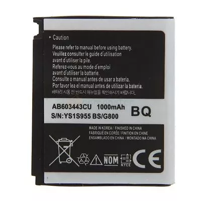 OEM Battery For Samsung Tocco G800 L760 S5230 U940 I200 AB603443CU Replacement • $5.47