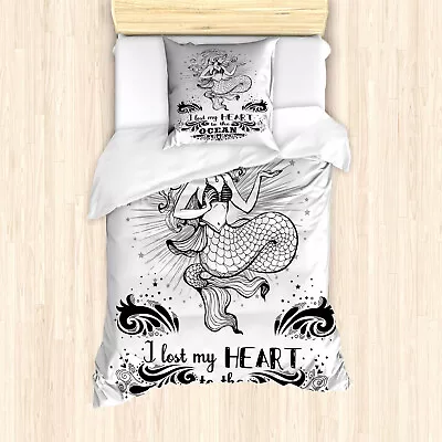 Nautical Tattoo Duvet Cover Aquatic Mermaid • £32.99