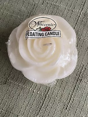 Ivory Rose Shaped Rose Scented Floating Candle By Waccents • $1.99