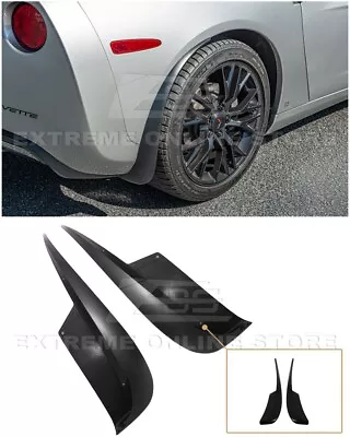 For 05-13 Corvette C6 BASE XL Extended MATTE BLACK Rear Splash Guards Mud Flaps • $79.98