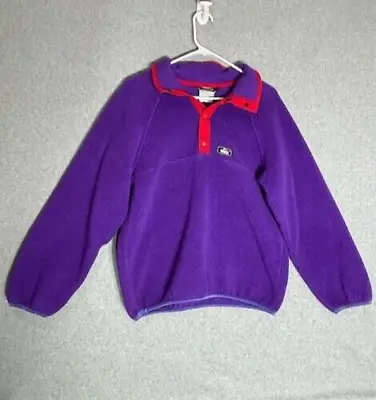 Vintage Woolrich Sweater Women's Small Purple Fleece Snap Pullover Made In USA • $23.98