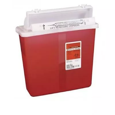 Sharps Container 5 Qt RED Sharpstar In-Room Mailbox/Counterbalance Lid 8507SA  • $12.59