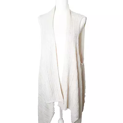 J. Jill Open Front Cardigan Vest High Low Asymmetric Hemline Size XL Pre-Owned • $18.50
