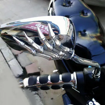 Chrome Skull Hand Rearview Mirrors For Kawasaki Vulcan Vn 750 800 900 1500 1600 • $20.39