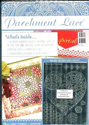 PARCHMENT LACE Magazine - Issue 04 - Free Grid- Butterfly Heart Tapestry • £7.97