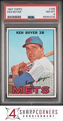 1967 Topps #105 Ken Boyer Mets Psa 8 • $0.99