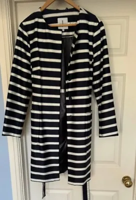 Women’s Jasper Conran Sailor Stripped Buttoned Coat - Uk 16 • £22