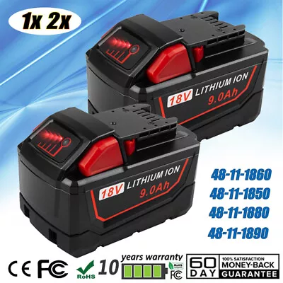 For Milwaukee For M18 18V Lithium HD 9.0AH Extended Capacity Battery 48-11-1812 • $34.98