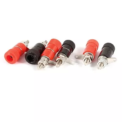 £3.89 • Buy Pack 6, Banana 4mm Binding Post Terminal Socket Speaker DC Test Etc Red/Black