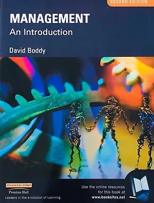 Management: An Introduction By David Boddy - Business - HR - Organisation Book • £20