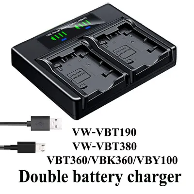 Dual Battery Charger For Panasonic HC-750EB 770EB 989 V110 V130 V160 V180 V201 • $10.99