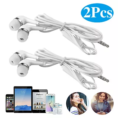 £3.59 • Buy 2 Pack 3.5mm In-Ear Earphone Wired Headphone Stereo Earbuds Super Bass Headset