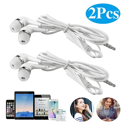 2 Pack 3.5mm In-Ear Earphone Wired Headphone Stereo Earbuds Super Bass Headset • £3.69