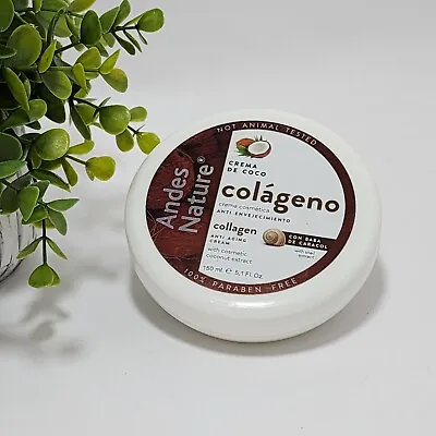 Andes Nature Coconut Collagen Snail Cream Crema Coco Colageno Caracol 5.1 Fl Oz • $11.99