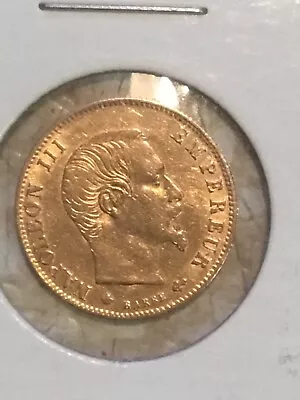 GOLD Coin France Napoleon III 5 Francs 1860 Paris XF - AU RARE CONDITION COIN • $479.20