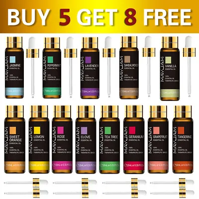 $5.99 • Buy MAYJAM 10ml Essential Oil Therapeutic Grade Oils Aroma Diffuser Oil With Dropper