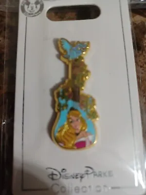 Disney Guitar Music Mystery Pin Aurora Sleeping Beauty Rose Bluebird Logo LR Pin • $8.99