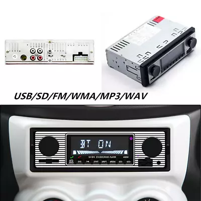 For Car Stero FM Retro Radio Car 12V Player Bluetooth Stereo MP3 USB AUX WAV FM • $36.39