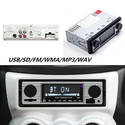 New Car Stero FM Retro Radio Car 12V Player Bluetooth Stereo MP3 USB AUX WAV FM • $34.58