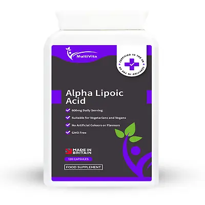 Alpha Lipoic Acid 300mg 120 Capsules – Dual ALA (Both R-ALA And S-ALA) - UK Made • £11.95