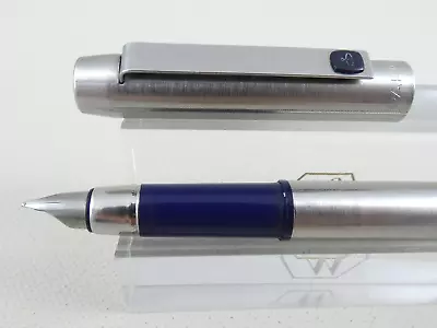 Vintage Parker 25 Mk II Flighter Fountain Pen Flat Top Blue Trim1978 *Nr MINT • $52.77