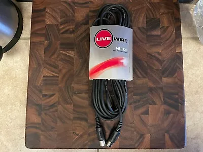 Live Wire 20 Ft Black 5 Pin MIDI Cable MID 320 New In Package • $2.99