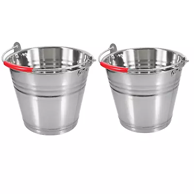 Live Well 4 Gallon Metal Bucket Pail Container With Handle  PACK OF 2  FBK002 • $56