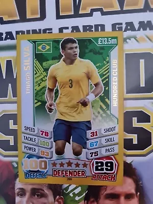 Match Attax World Stars 2014 100 Club Thiago Silva • £1