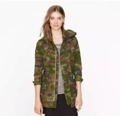 J Crew Womens Boyfriend Fatigue Military Green Camouflage Jacket SMALL • $25