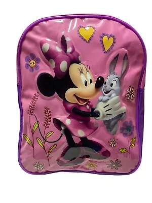 Disney Minnie Mouse Girls Junior Backpack Rucksack Nursery School Bag New • £2.99