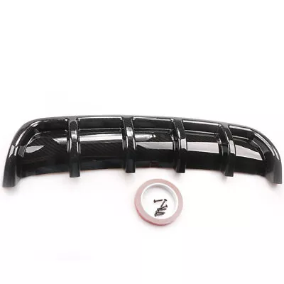 $22.99 • Buy Universal Rear Bumper Lip Diffuser Lower Splitter Shark Fin 6 Wing Carbon Fiber