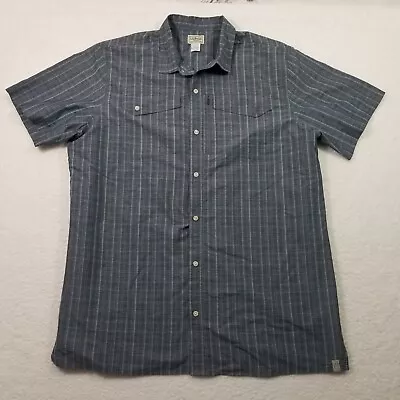 L.L. Bean Shirt Mens Size XLT Blue Hiking Casual Outdoors Button Front Stiped. • $18